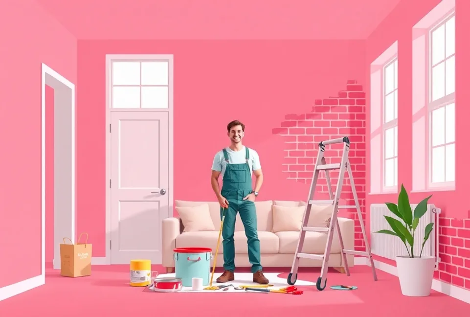 Intérieur rénové après travaux de peinture à Vaires-sur-Marne